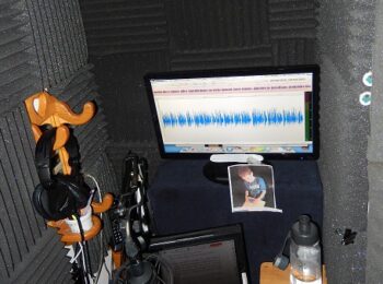 Ann Richardson Award Winning Audiobook Narrator Learning Ally Member in my booth Ann Richardson Award Winning Audiobook Narrator Learning Ally Member in my booth